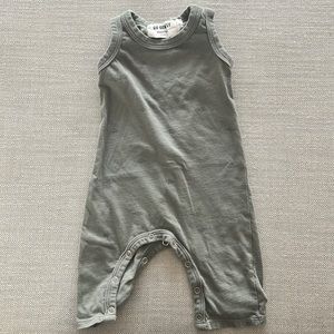 Go Gently Nation romper in sage. Unisex. Size 0-3 months
